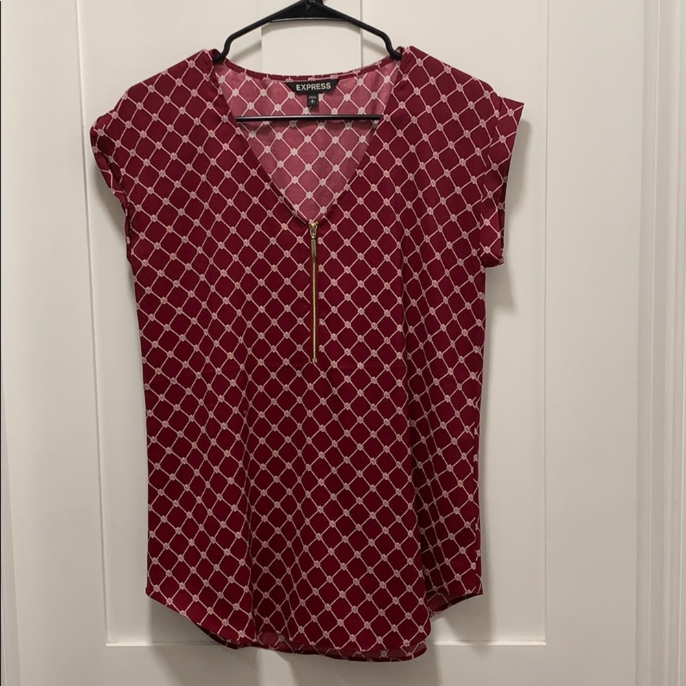 Express shirt with gold zipper detail